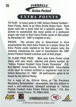 1997 Action Packed - Extra Points 10 #15 Steve Bono Back