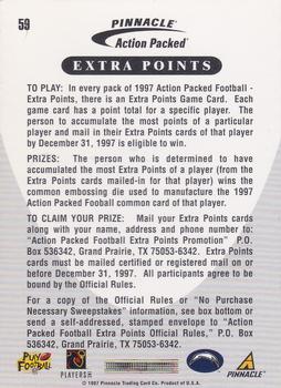 1997 Action Packed - Extra Points 10 #59 Stan Humphries Back