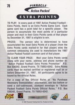 1997 Action Packed - Extra Points 10 #78 Kevin Hardy Back
