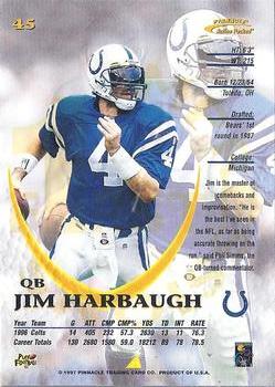 1997 Action Packed - First Impressions #45 Jim Harbaugh Back