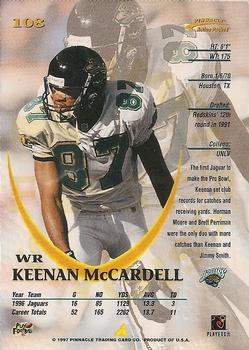1997 Action Packed - First Impressions #108 Keenan McCardell Back