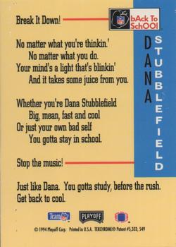 1994 Playoff #NNO Dana Stubblefield Back