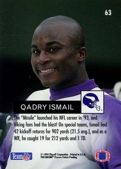 1994 Playoff #63 Qadry Ismail Back