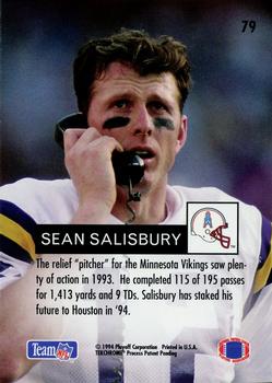 1994 Playoff #79 Sean Salisbury Back