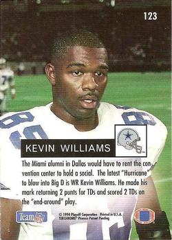1994 Playoff #123 Kevin Williams Back