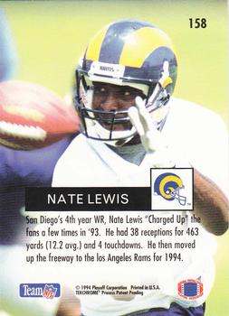 1994 Playoff #158 Nate Lewis Back