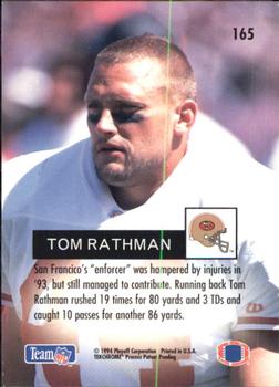 1994 Playoff #165 Tom Rathman Back