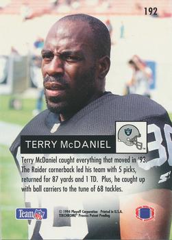1994 Playoff #192 Terry McDaniel Back