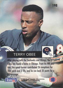 1994 Playoff #198 Terry Obee Back