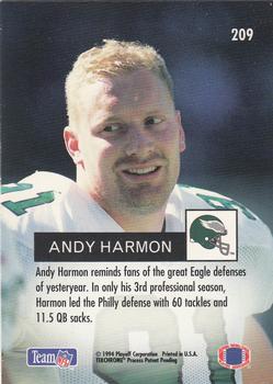 1994 Playoff #209 Andy Harmon Back