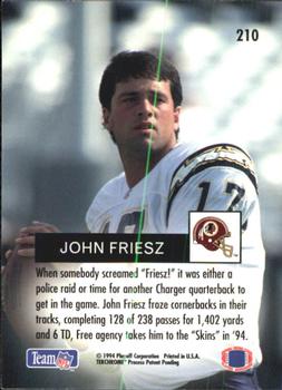 1994 Playoff #210 John Friesz Back