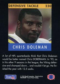 1994 Playoff #230 Chris Doleman Back