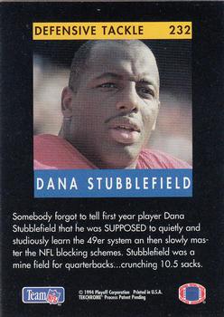 1994 Playoff #232 Dana Stubblefield Back