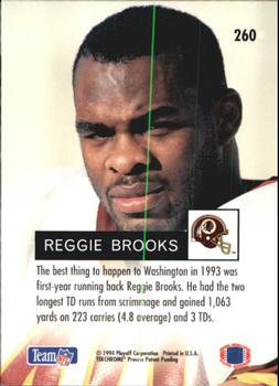 1994 Playoff #260 Reggie Brooks Back
