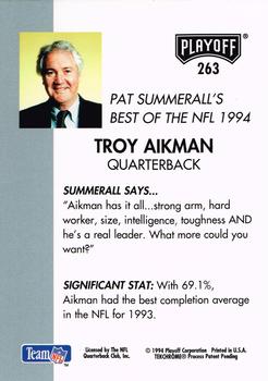 1994 Playoff #263 Troy Aikman Back