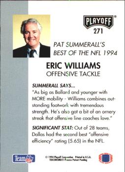 1994 Playoff #271 Erik Williams Back