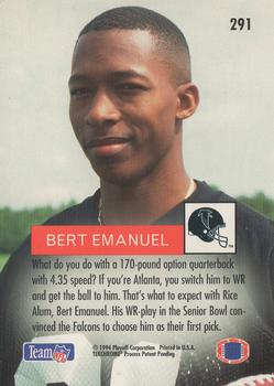 1994 Playoff #291 Bert Emanuel Back