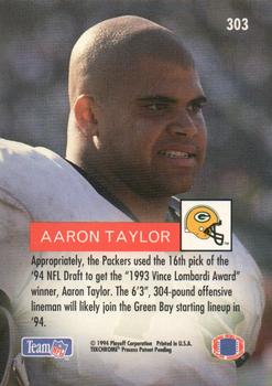 1994 Playoff #303 Aaron Taylor Back