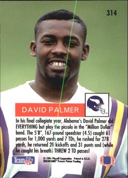 1994 Playoff #314 David Palmer Back