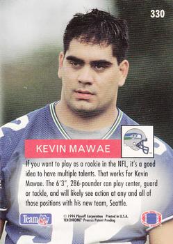 1994 Playoff #330 Kevin Mawae Back