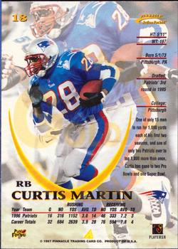 1997 Action Packed - Gold Impressions #18 Curtis Martin Back