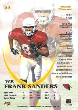 1997 Action Packed - Gold Impressions #21 Frank Sanders Back