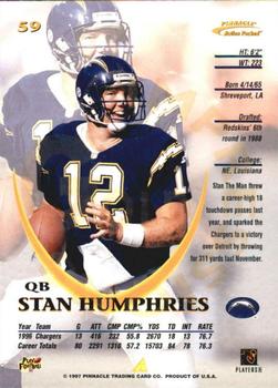1997 Action Packed - Gold Impressions #59 Stan Humphries Back