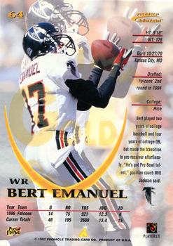 1997 Action Packed - Gold Impressions #64 Bert Emanuel Back