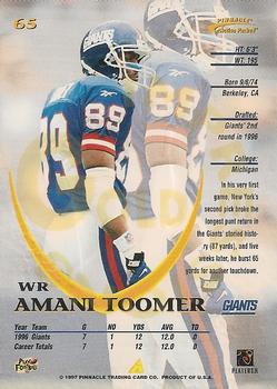 1997 Action Packed - Gold Impressions #65 Amani Toomer Back