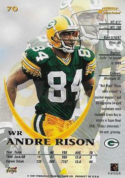 1997 Action Packed - Gold Impressions #70 Andre Rison Back