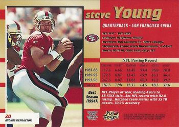 1997 Bowman's Best - Atomic Refractors #20 Steve Young Back