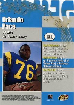 1997 Bowman's Best - Cuts Refractors #BC1 Orlando Pace Back