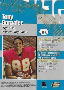 1997 Bowman's Best - Cuts Refractors #BC4 Tony Gonzalez Back