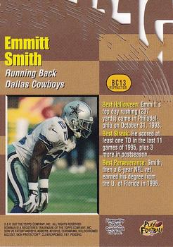 1997 Bowman's Best - Cuts Refractors #BC13 Emmitt Smith Back