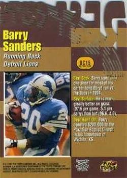 1997 Bowman's Best - Cuts Refractors #BC15 Barry Sanders Back