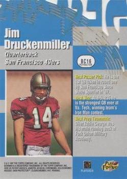 1997 Bowman's Best - Cuts Refractors #BC16 Jim Druckenmiller Back