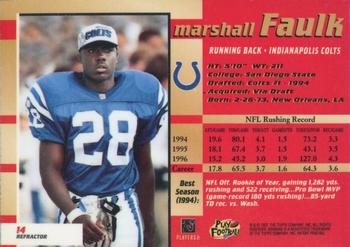 1997 Bowman's Best - Refractors #14 Marshall Faulk Back