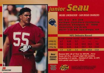 1997 Bowman's Best - Refractors #39 Junior Seau Back