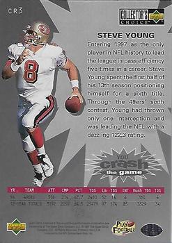 1997 Collector's Choice - You Crash the Game Enhanced Exchange #CR3 Steve Young Back