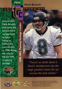1997 Collector's Choice - Turf Champions 3x5 #TC65 Mark Brunell Back