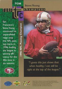 1997 Collector's Choice - Turf Champions 3x5 #TC88 Steve Young Back