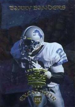 1997 Collector's Edge Supreme Season Review - Collector's Edge Excalibur 22K Knights Supreme Edge #05 Barry Sanders Front