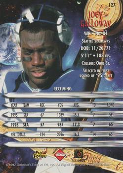 1997 Collector's Edge Excalibur - Non-Foil Parallel #127 Joey Galloway Back