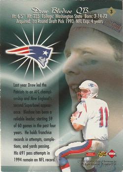 1997 Collector's Edge Extreme - Game Gear Quads #3 Drew Bledsoe Back