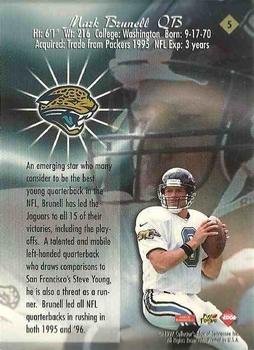 1997 Collector's Edge Extreme - Game Gear Quads #5 Mark Brunell Back
