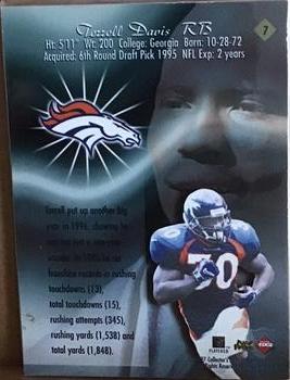 1997 Collector's Edge Extreme - Game Gear Quads #7 Terrell Davis Back