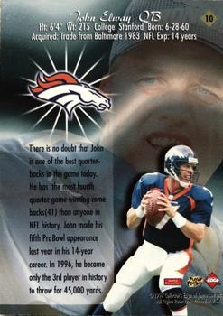 1997 Collector's Edge Extreme - Game Gear Quads #10 John Elway Back