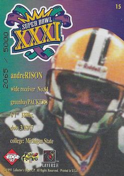 1997 Collector's Edge Masters - Packers Super Bowl XXXI #15 Andre Rison Back