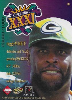 1997 Collector's Edge Masters - Packers Super Bowl XXXI Gold R #10 Reggie White Back