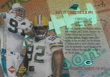 1997 Collector's Edge Masters - Playoff Game Ball Diamond #11 Kevin Greene / Reggie White Back